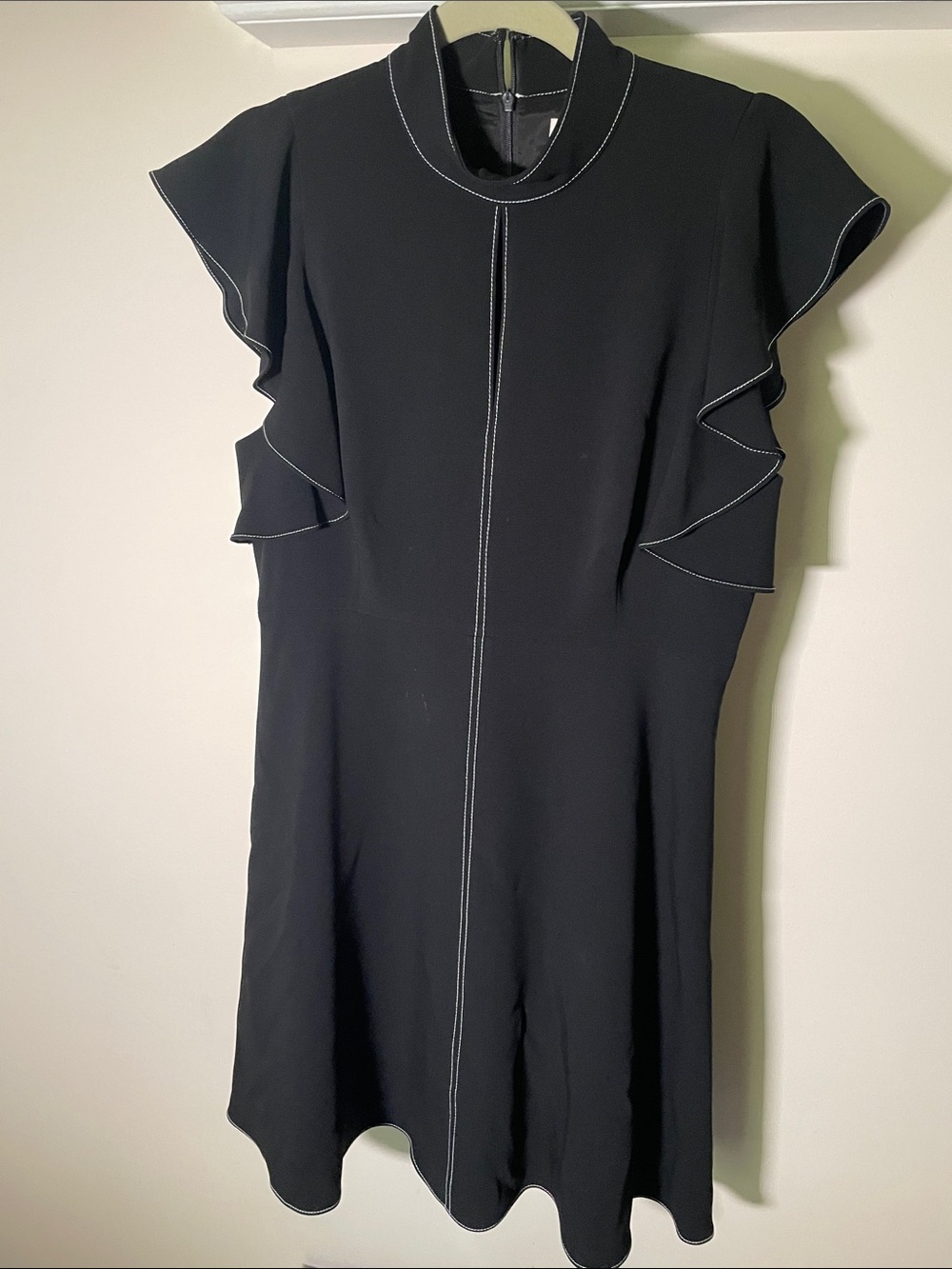 Cinq a Sept Topstitch Black Reiko Dress Size 10